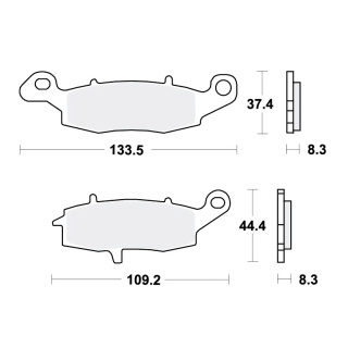 TRW SV Bremsbeläge passend vorn für CFMOTO NK 650  Bj. 2014-2015
