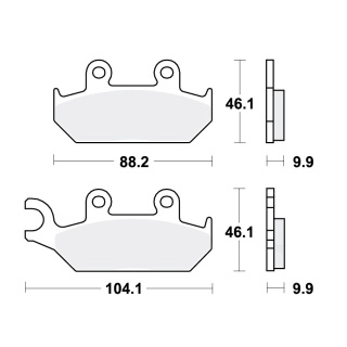 TRW SV Bremsbeläge passend vorn für Yamaha XTZ 660 Tenere  Bj. 1991-1998