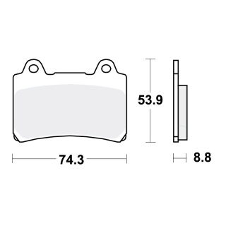 TRW SV Bremsbeläge passend vorn für Yamaha FZR 750 RT Genesis  Bj. 1987-1988