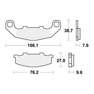 TRW SV Bremsbeläge passend vorn für Kawasaki GPZ 500  Bj. 1994-2003