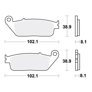 TRW SV Bremsbeläge passend vorn für Honda CB 750 F2 Seven Fifty  Bj. 1992-2003