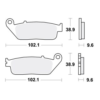 TRW SV Bremsbeläge passend vorn für Honda VT 750  Bj. 1997-2016