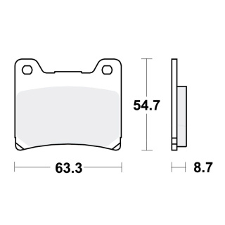 TRW SV Bremsbeläge passend vorn für Yamaha FZX 750 Fazer  Bj. 1987-1989