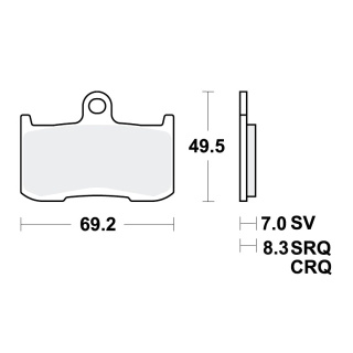 TRW TRQ Bremsbeläge passend vorn für Triumph Daytona 675  Bj. 2006-2008