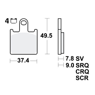TRW TRQ Bremsbeläge passend vorn für Kawasaki GTR 1400  Bj. 2007-2017