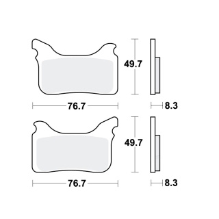 TRW TRQ Bremsbeläge passend vorn für Aprilia Pegaso 650 ie Bj. 2007-2010