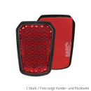 Reflektor "Shield" rot mit Rand 28 x 39 x 4,7mm...