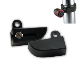 CNC Blinkerhalter- Set schwarz Paar geeignet für Blinker mit 8 mm Gewinde