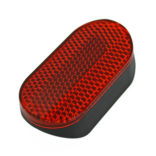 Gabel Reflektor rot abgerundet 62,5 x 32 mm selbstklebend E-geprüft Motorrad