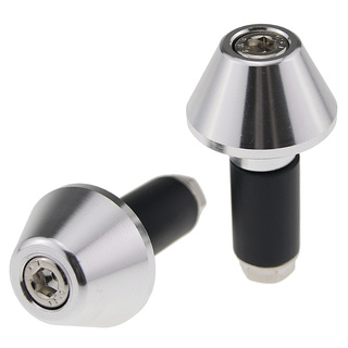 Mini- Lenkerenden Alu silber Durchmesser 28mm für Lenkerinnendurchmesser 13mm