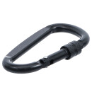 Karabinerhaken D-Form mit Schraubsicherung 70 x 6 mm