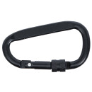 Karabinerhaken D-Form mit Schraubsicherung 70 x 6 mm