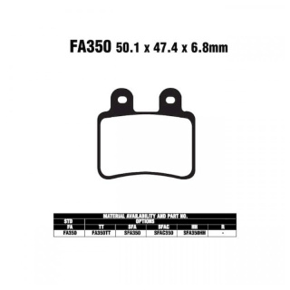 EBC Bremsbeläge hinten passend für Derbi GP1 125 Racing Low Seat  Bj. 2008-2011