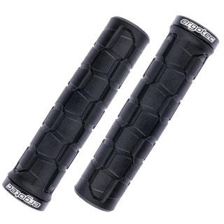 ERGOTEC Fahrrad Griffe für 22mm Lenker schwarz mit Klemmung 136mm