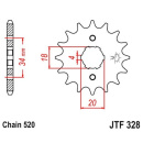 Ritzel 12Z - 520 Grobverz. 4 Innen Ø 18/20...