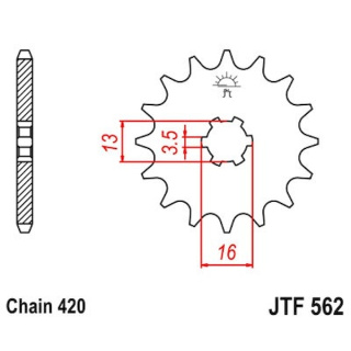 Ritzel 10Z - 420 Grobverz. 3,5 Innen Ø 13/16 für Kawasaki Motorrad Kettenritzel