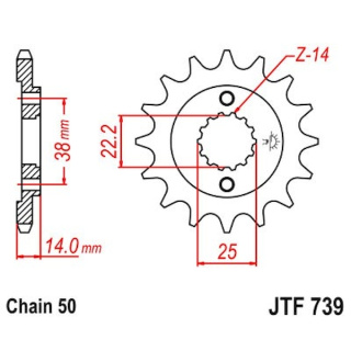 Ritzel 15Z - 530 Feinverz. Innen Ø 22.2/25 für Cagiva Motorrad Kettenritzel