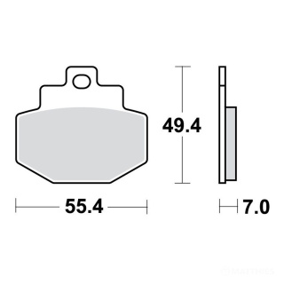 TRW SRM Bremsbeläge passend hinten für Piaggio Super Hexagon 180 Bj. 2000-2002