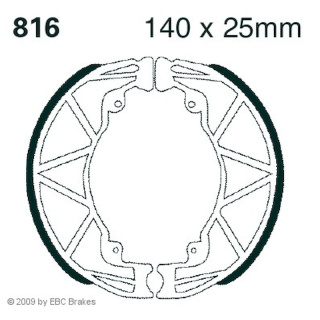 EBC Bremsbacken 816 für Aprilia Benelli Derbi Gilera Italjet Piaggio Vespa
