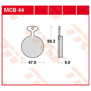 Scheibenbremsbeläge MCB44 für Yamaha Motorrad