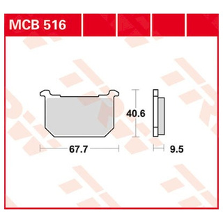 Scheibenbremsbeläge MCB516 für Kawasaki Motorrad