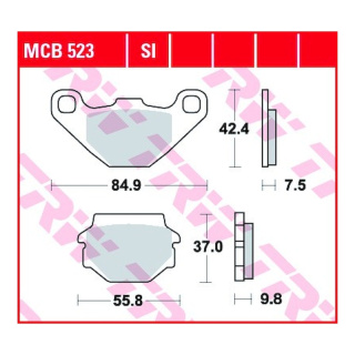 Scheibenbremsbeläge MCB523 für Aprilia Motorrad