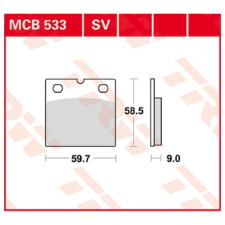Scheibenbremsbeläge MCB533SV für BMW Motorrad