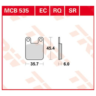 Scheibenbremsbeläge MCB535 für Yamaha Motorrad