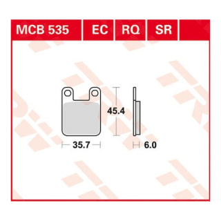Scheibenbremsbeläge MCB535EC für Yamaha Motorrad