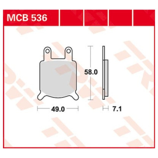 Scheibenbremsbeläge MCB536 Motorrad