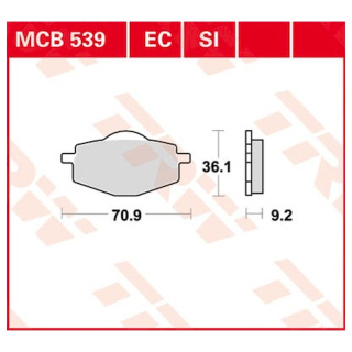 Scheibenbremsbeläge MCB539 für Yamaha Motorrad
