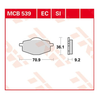 Scheibenbremsbeläge MCB539SI für Yamaha Motorrad