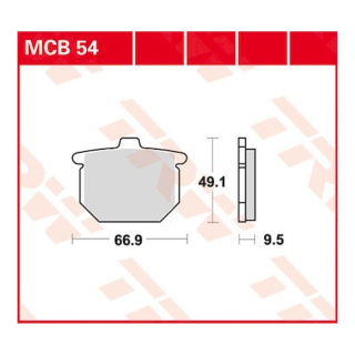 Scheibenbremsbeläge MCB54 für Honda Motorrad