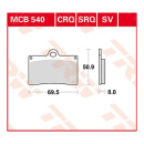 Scheibenbremsbeläge MCB540CRQ für KTM Aprilia...