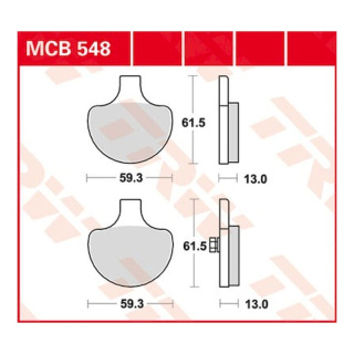 Scheibenbremsbeläge MCB548 für Harley Motorrad
