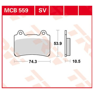 Scheibenbremsbeläge MCB559 für Yamaha Motorrad