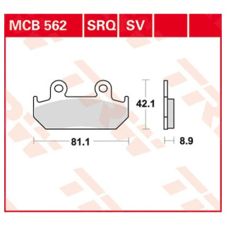 Scheibenbremsbeläge MCB562 für Honda Motorrad