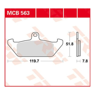 Scheibenbremsbeläge MCB563 für Cagiva Motorrad