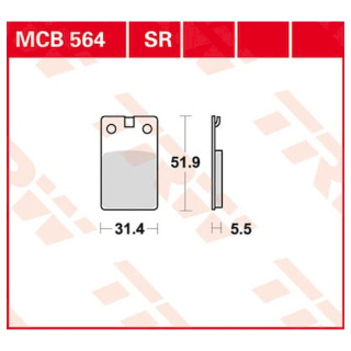 Scheibenbremsbeläge MCB564 für Gilera Motorrad