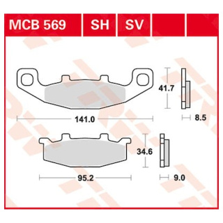 Scheibenbremsbeläge MCB569SH für Suzuki Motorrad