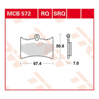 Scheibenbremsbeläge MCB572RQ für Aprilia Motorrad