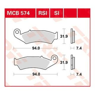 Scheibenbremsbeläge MCB574RSI für Honda Motorrad