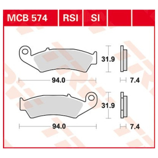 Scheibenbremsbeläge MCB574SI für Honda Motorrad