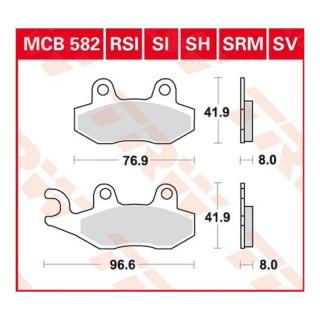 Scheibenbremsbeläge MCB582SV für Barossa/SMC Motorrad