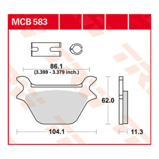 Scheibenbremsbeläge MCB583 für Harley Motorrad