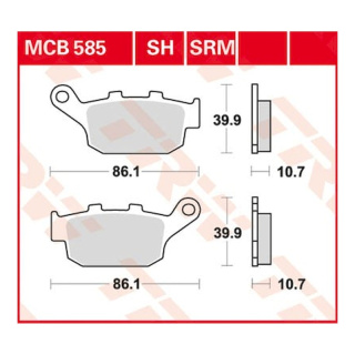 Scheibenbremsbeläge MCB585SRM Motorrad