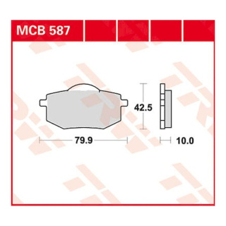 Scheibenbremsbeläge MCB587 für Yamaha Motorrad