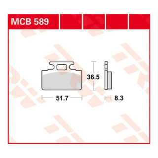 Scheibenbremsbeläge MCB589 für Honda Motorrad