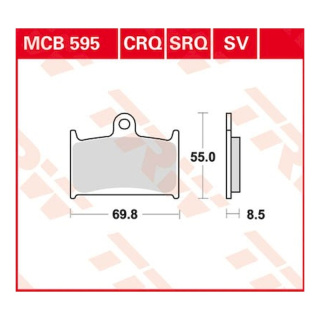 Scheibenbremsbeläge MCB595CRQ für Yamaha Motorrad