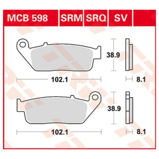 Scheibenbremsbeläge MCB598 für Yamaha Motorrad